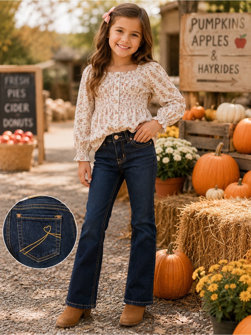 The Children’s Place Girls Bootcut Stretch Jeans NWT Size 5